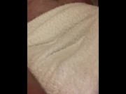 Preview 4 of Peeing in My Towel in the Sauna - Public Urination Twink Pee Fetish Piss
