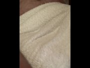 Preview 6 of Peeing in My Towel in the Sauna - Public Urination Twink Pee Fetish Piss