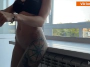 Preview 5 of Wife met from work with hot blowjob and fuck by the window