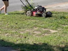 Sexy Legs Mowing The Lawn ASMR