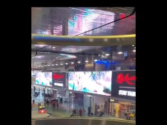 Airport flash and titties giggling in Vegas