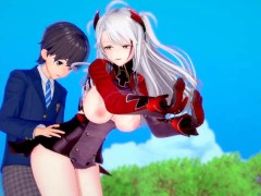 【エロゲーコイカツ！】アズールレーン プリンツ・オイゲン3DCG巨乳アニメ動画[Hentai Game Koikatsu! Azur Lane Prinz Eugen(Anime 3DCG Video