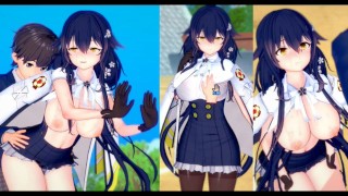 [Hentai Gra Koikatsu! ] Uprawiaj seks z Duże cycki Azur Lane Azuma.3DCG Erotyczne wideo anime.