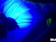 Preview 2 of Petite, spinner, black light,  oral and doggy style fucking