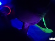 Preview 3 of Petite, spinner, black light,  oral and doggy style fucking