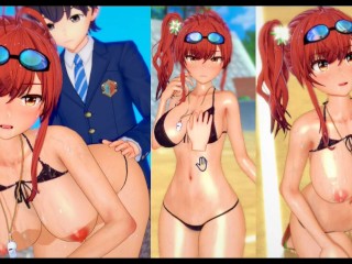 [hentai Game Koikatsu! ]have Sex with Big Tits Azur Lane Zara(Swimsuit)3DCG Erotic Anime Video.
