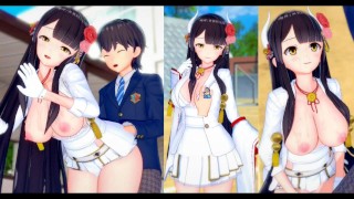 [Hentai Game Koikatsu! ] Sex s Re nula Velké kozy Azur Lane Hiei.3DCG Erotické anime video.