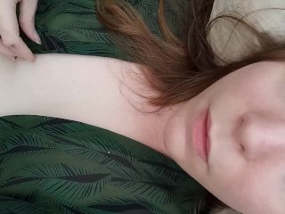 green eyes, solo female, orgasm