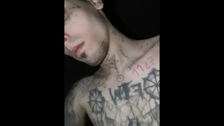 Satanist Boy Big Dick Tattooed