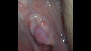 Extreme close up hard clit creamy pussy. 100 likes = wet ANAL close up.