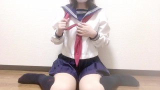  【amateur】Vrouwelijke student masturbeert met een tepel♡