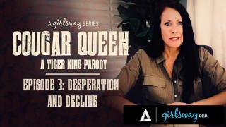 In A Parody Documentary GIRLSWAY Cougar Queen Reagan Foxx Goes Sexually Insane