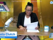 Preview 3 of Hot Latina news anchor masturbation on air