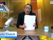 Preview 4 of Hot Latina news anchor masturbation on air