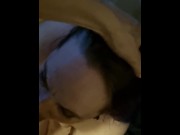 Preview 1 of Deepthroating 7 inch cock gets cum on face