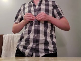 Trans guy looks sexy in and out of his church clothes