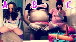 SISSY GAY GAME 1 which one Makes you cum harder A B or C