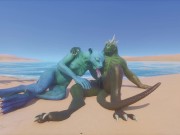 Preview 2 of Wild Life / Scalie Porn on the Beach