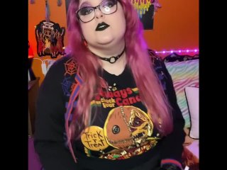BBW Goth Girl Stripping for You