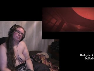 brunette, kink, big tits, nude gamer