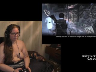 big natural tits, video games, bbw, nude gamer
