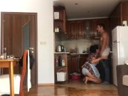 Preview 5 of Housewife surprises her man and gets the best fuck in her ass