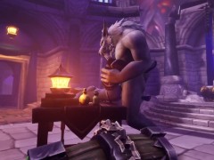 Werewolf rams a Night Elf