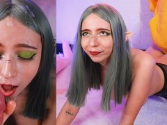 Submissive Petite Elf With Big Titts Enjoys Rough Fuck And Get Cum On Her Face