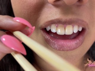 girl masturbating, swallowed, giantess pov, eating