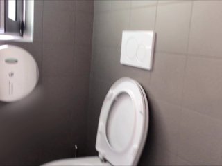 Straight twink dares too much in the library toilets