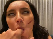 Preview 5 of Amateur zombie slut bride sucked the sperm to the last drop