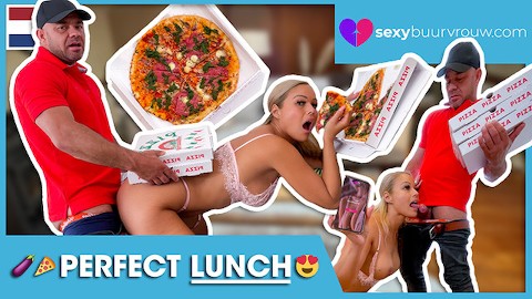 I fuck pizza delivery guy while he eats my pizza: SASHA (Holland Porn) - SEXYBUURVROUW