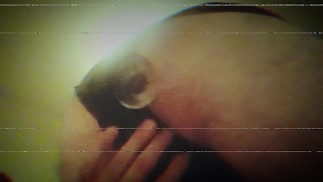 大腿高靴，乳胶和对接塞