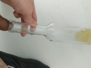 Preview 4 of Filling up a wine bottle with piss