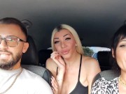 Preview 4 of Jennyfer Stone in the car with Ladymuffin and Tommy A Canaglia