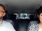 Preview 2 of Jennyfer Stone in the car with Ladymuffin and Tommy A Canaglia 3rd part