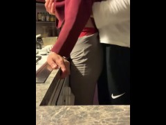 Wife slave cooking kitchen 