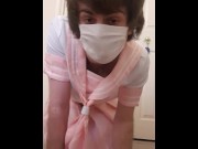 Preview 1 of Enby Femboy fingers tight little hole to please Senpai - preview
