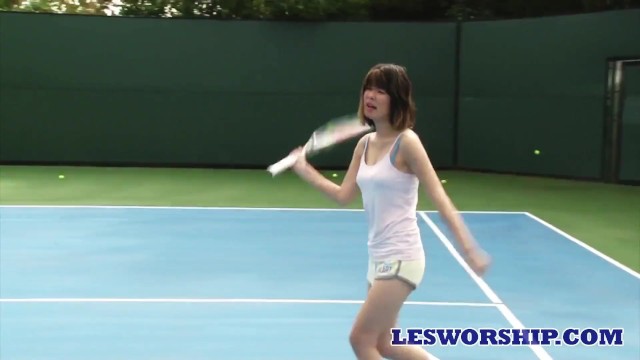 Asian Stepsisters Take a Tennis Break - Kimberly Chi