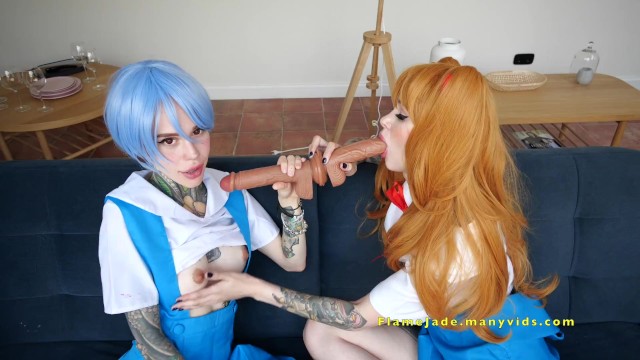 Asuka and Rei get wild after school Flame Jade ft Nerwen