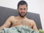 Preview 1 of Cocky Straight Muscle Alpha - Lazy Hairy Chested Young Man