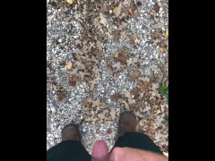 Just taking a piss out near the road to my campsite on the first day of October