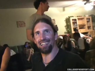 College slut sucks dick and gets banged