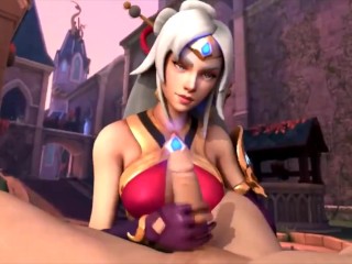 Lian - Paladins Handjob