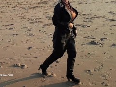 Walking in the sand in high heels just feels great!