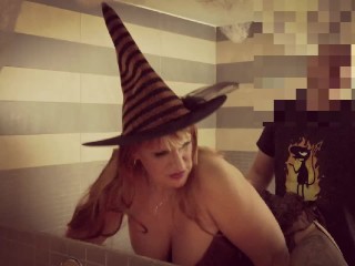 Lost Witch is Fucked - Sex with many Hungarian Speeches Halloween 2021 Budapest