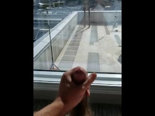 amateur, masturbation, vertical video, window