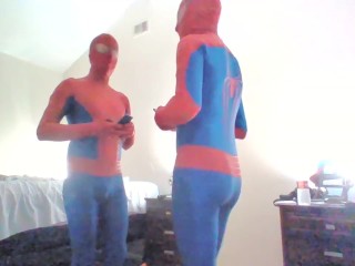 Spiderman Spandex Costume Cosplay Lycra Bedroom Solo.