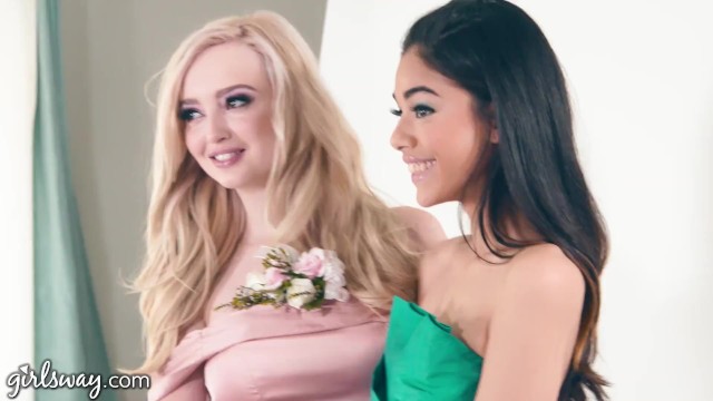 GIRLSWAY 18yo Prom Queens Lexi Lore And Harmony Wonder Know How To Use Their Fingers - Harmony Wonder, Lexi Lore