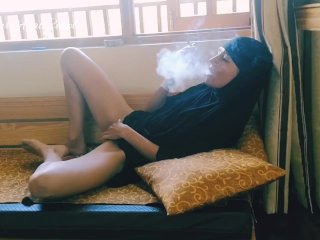 perfect body, babe, smoking cigarette, tight ass